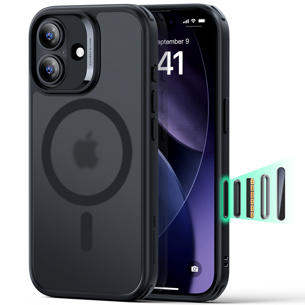 Калъф за iPhone 17 - ESR Classic Hybrid HaloLock - Frosted Черен