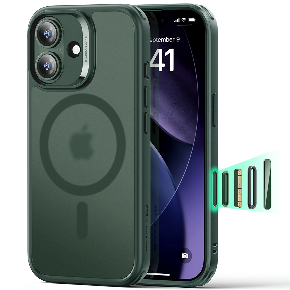 Калъф за iPhone 17 - ESR Classic Hybrid HaloLock - Frosted Зелен