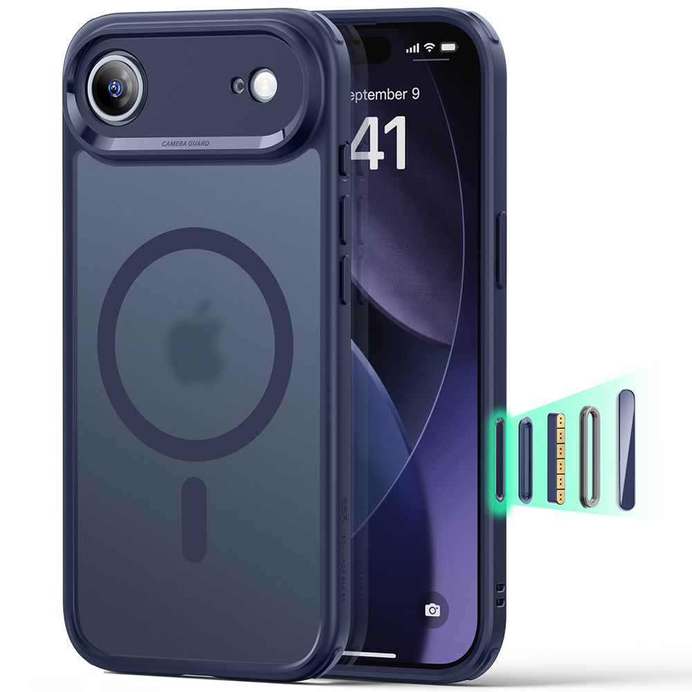 Калъф за iPhone 17 Air - ESR Classic Hybrid HaloLock - Frosted Син