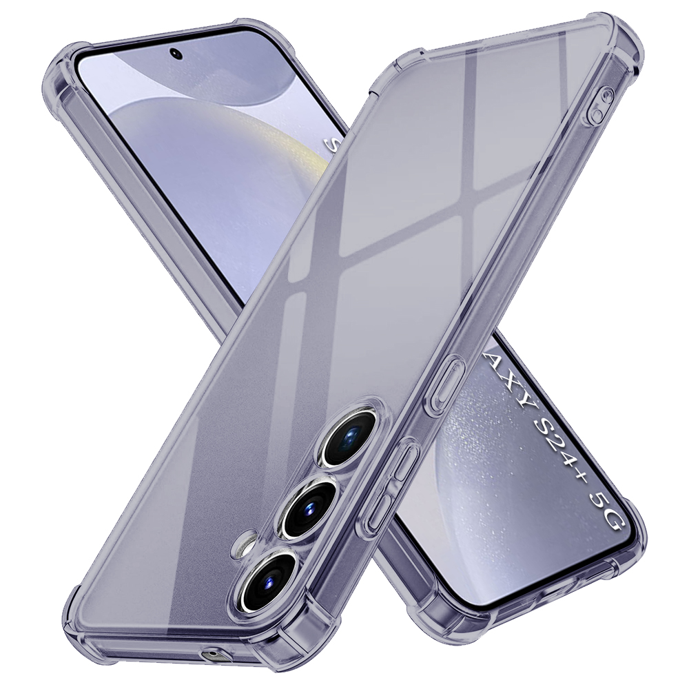 Калъф за Samsung Galaxy S24 Plus - Techsuit Shockproof Прозрачен Silicone - Smoke Черен
