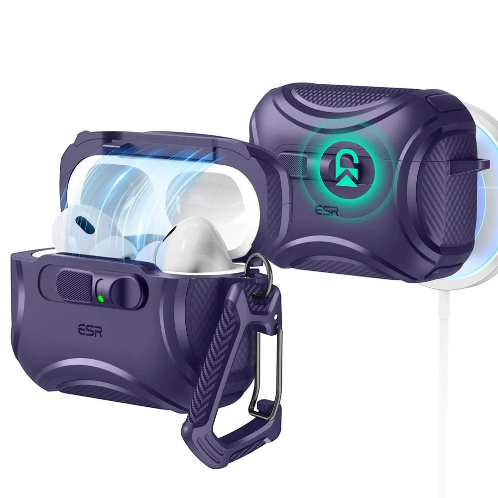 Калъф за Apple AirPods Pro 3 - ESR Cyber FlickLock HaloLock - Лилав