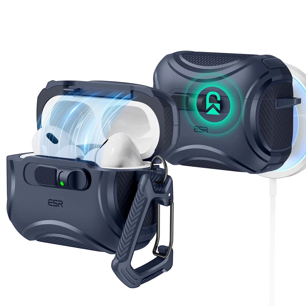 Калъф за Apple AirPods Pro 3 - ESR Cyber FlickLock HaloLock - Син