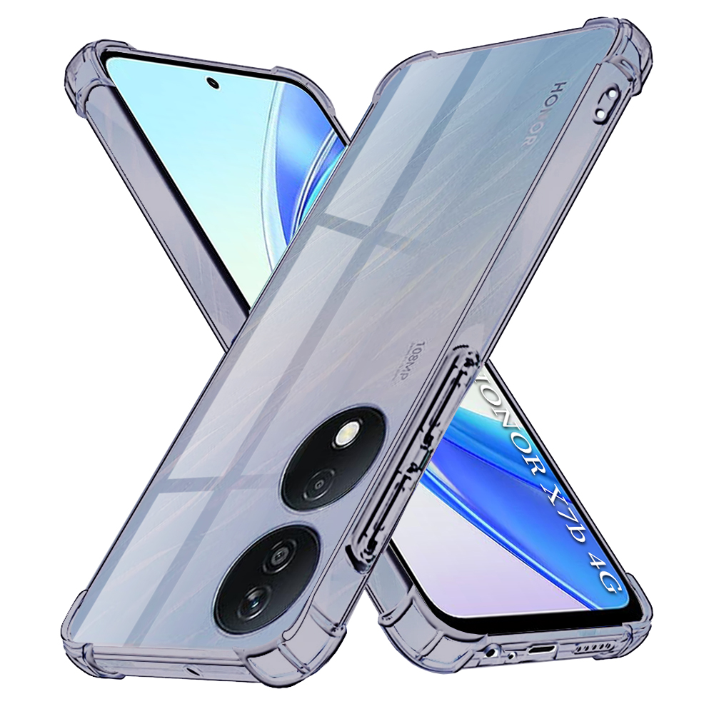 Калъф за Honor X7b / X7b 5G / 90 SMART - Techsuit Shockproof Прозрачен Silicone - Smoke Черен