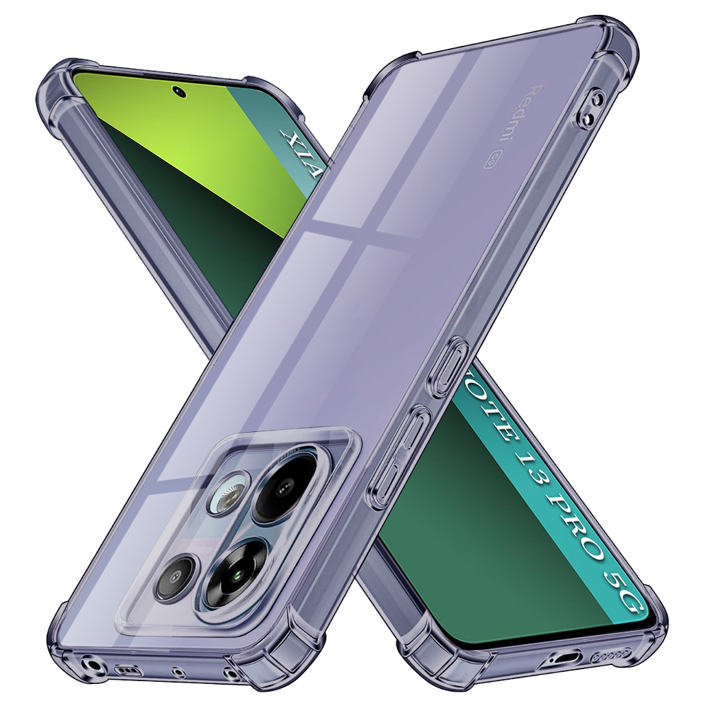 Калъф за Xiaomi Redmi Note 13 Pro 5G / Poco X6 - Techsuit Shockproof Прозрачен Silicone - Smoke Черен