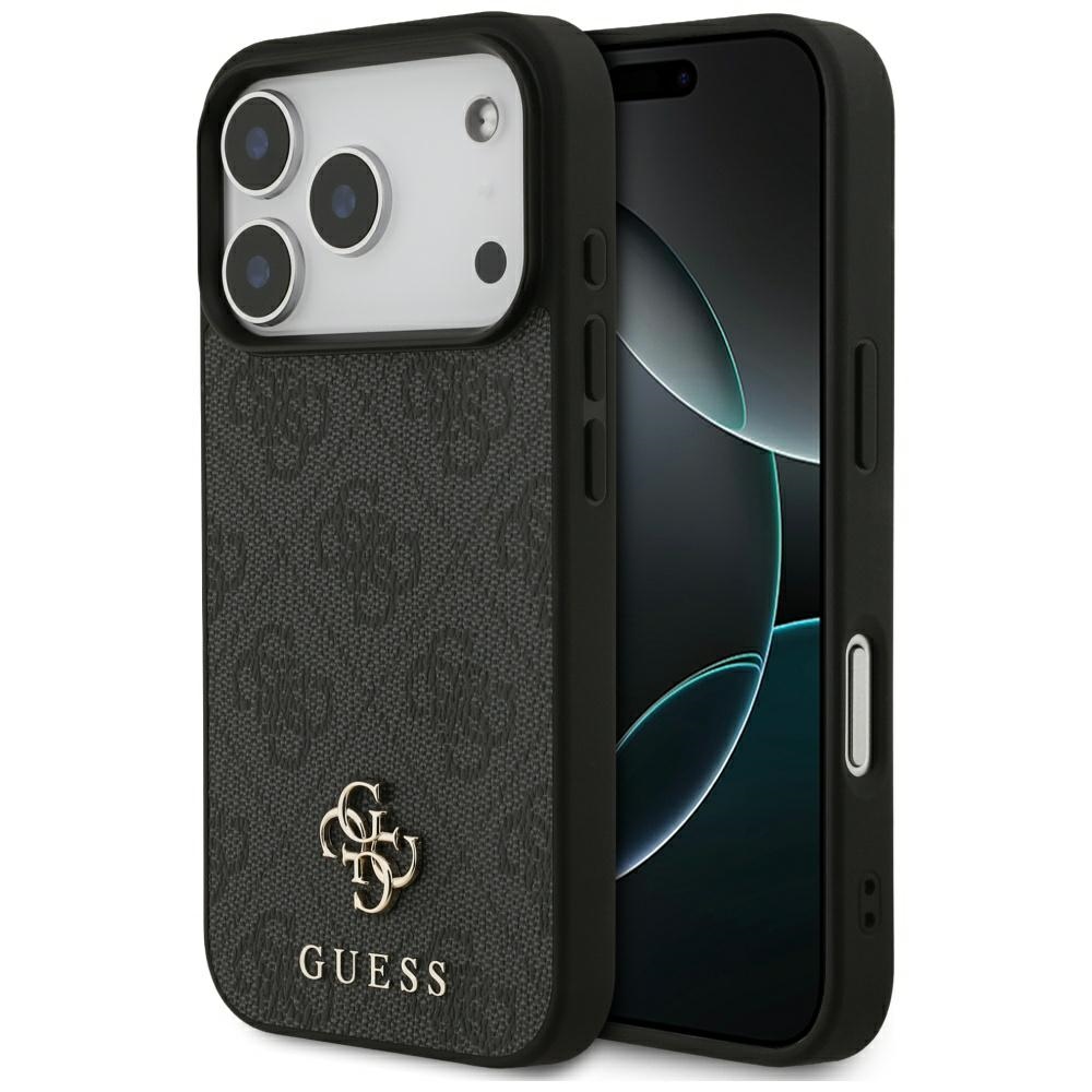 Калъф за iPhone 17 Pro - Guess 4G Small and Classic Logo MagSafe (GUHMP17LP4SM4MK) - Черен