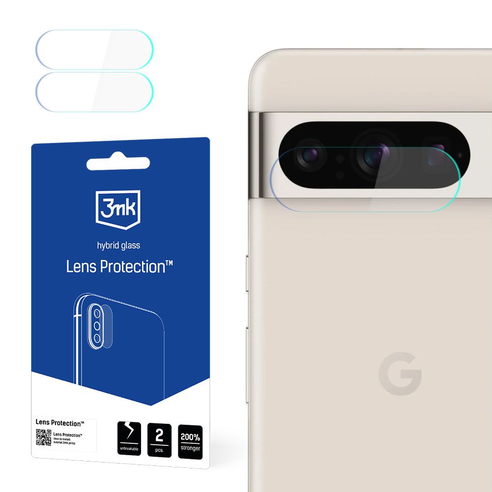 Капак за Google Pixel 8 Pro (комплект 2) - 3mk защита на обектива - Прозрачен