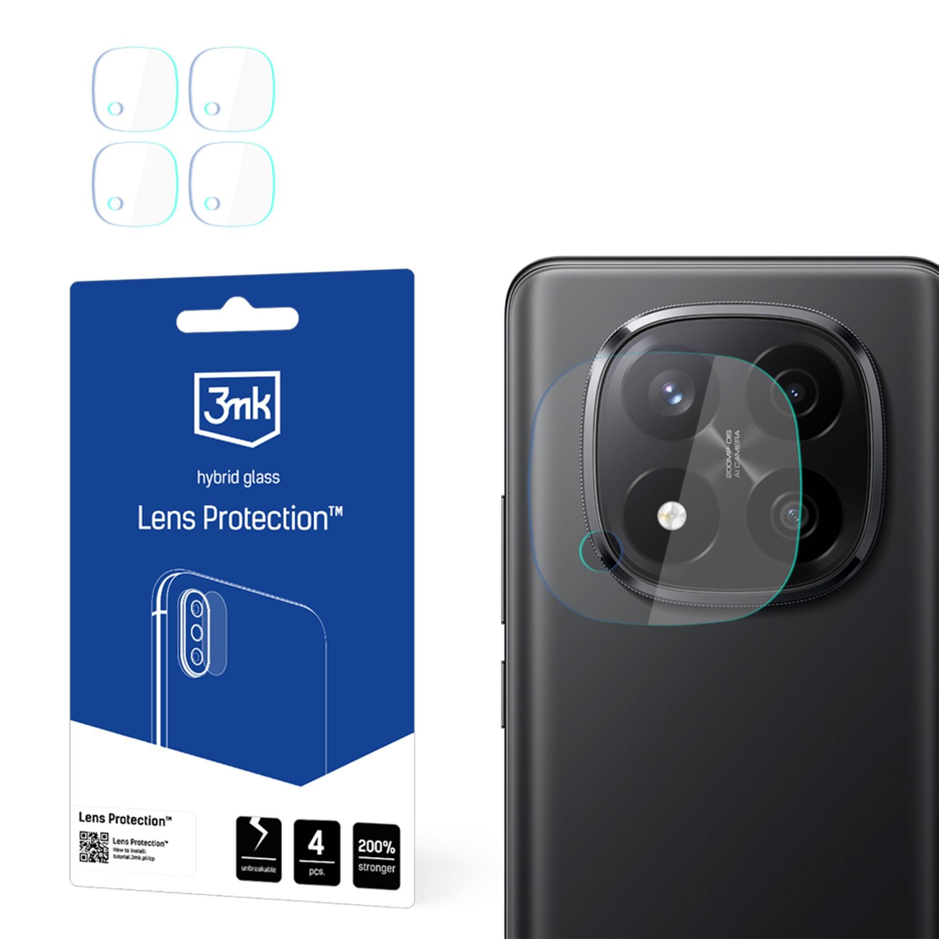 Капак за Xiaomi Redmi Note 14 Pro+ 5G (комплект 4) - 3mk защита на обектива - Прозрачен