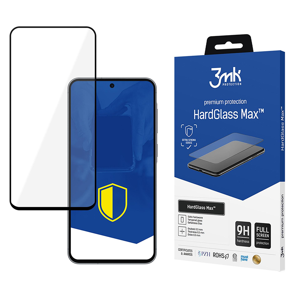 Капак за Samsung Galaxy A36 5G / A56 5G - 3mk HardGlass Max Tempered Screen Protector - Черен