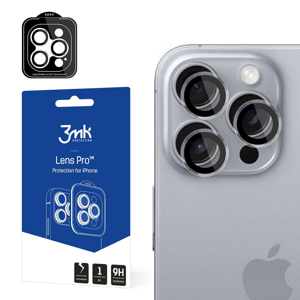 Калъф за iPhone 16 Pro / iPhone 16 Pro Max - 3mk Lens Protection Pro - Прозрачен