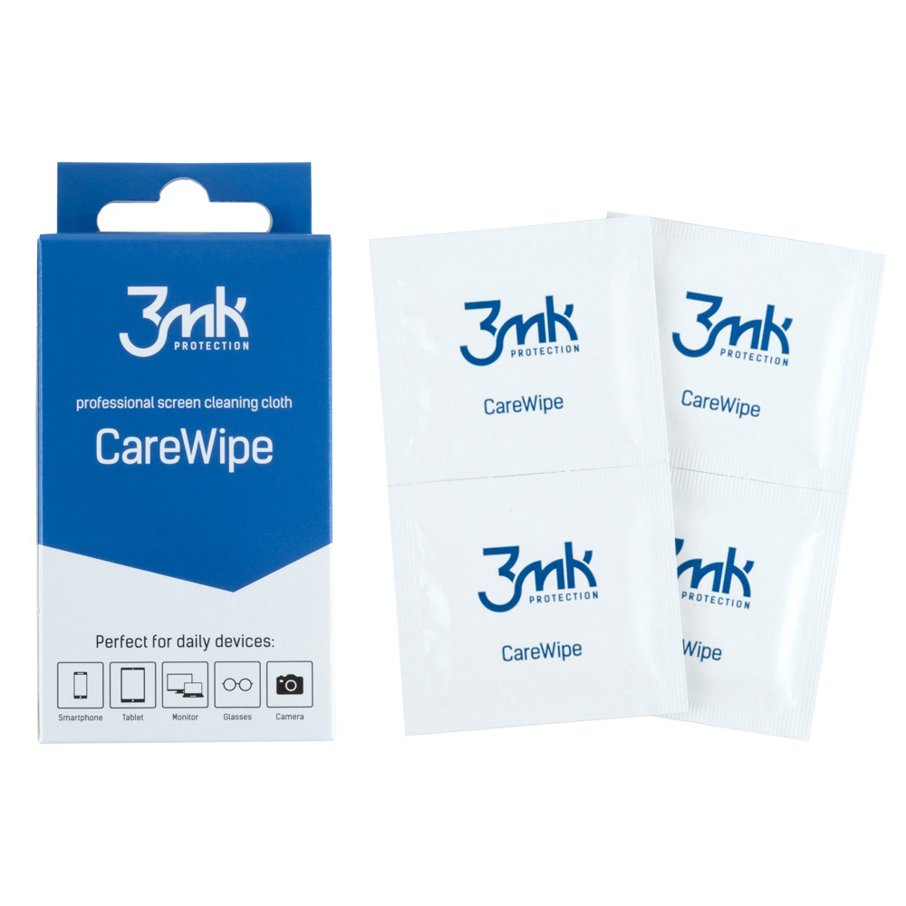 Кърпички за почистване на екрана (комплект от 24) - 3mk CareWipe - Бяла