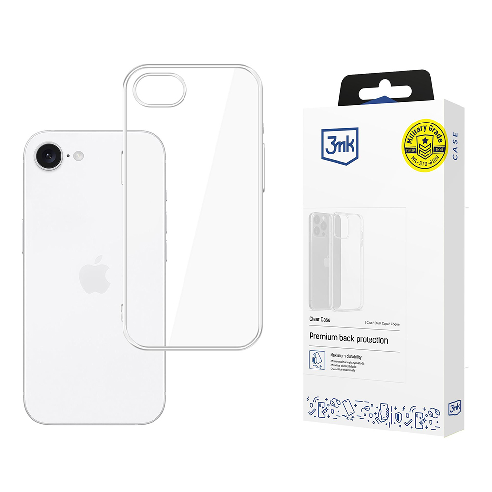 Калъф за iPhone 16e / iPhone 17e - 3mk Прозрачен Case - Прозрачен