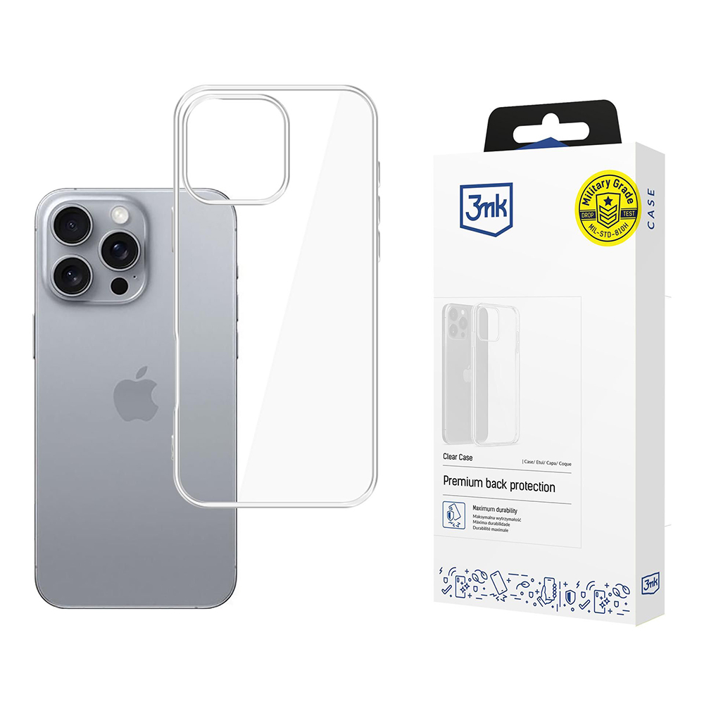 Калъф за iPhone 16 Pro - 3mk Прозрачен Case - Прозрачен