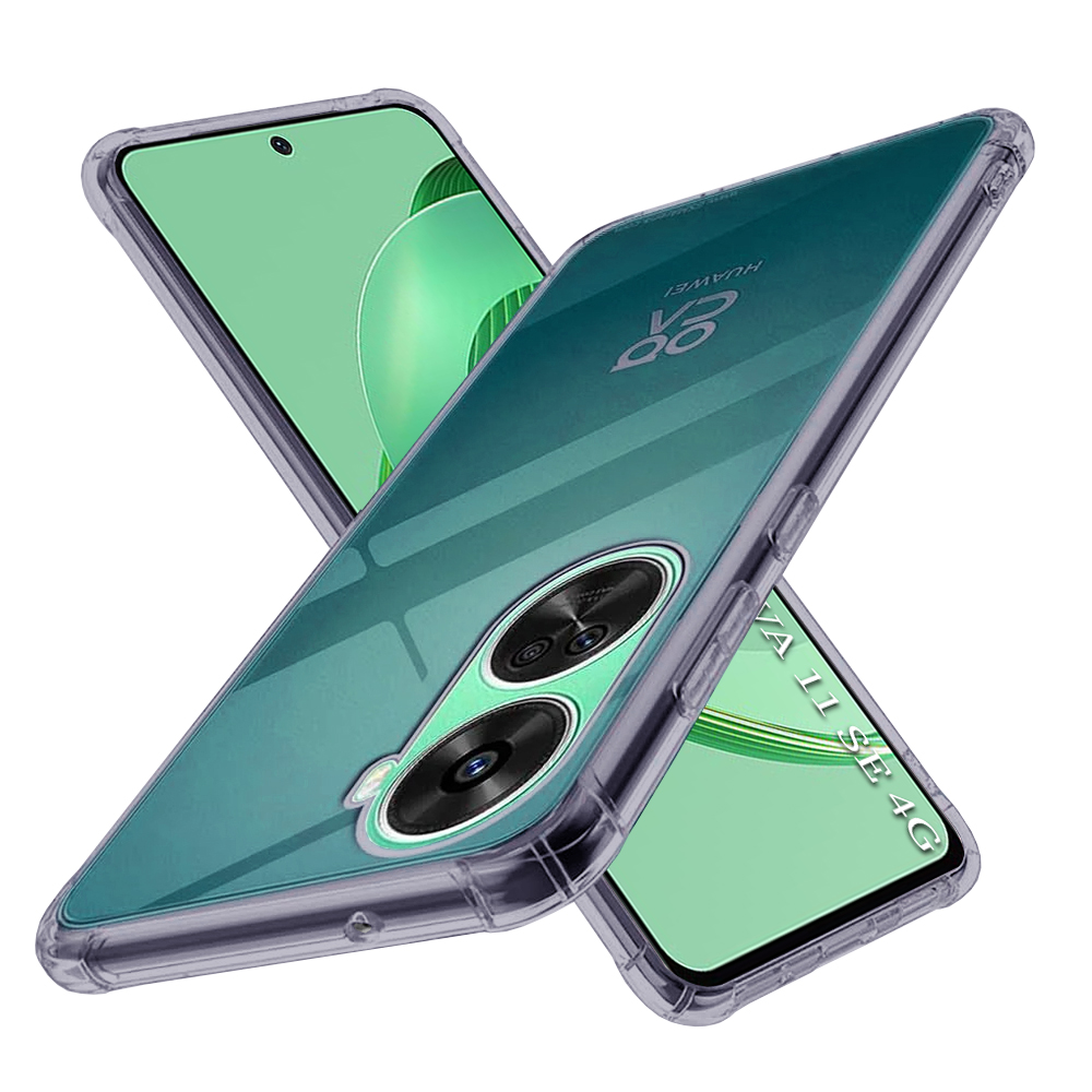 Калъф за Huawei nova 11 SE / 12 SE - Techsuit Shockproof Прозрачен Silicone - Smoke Черен