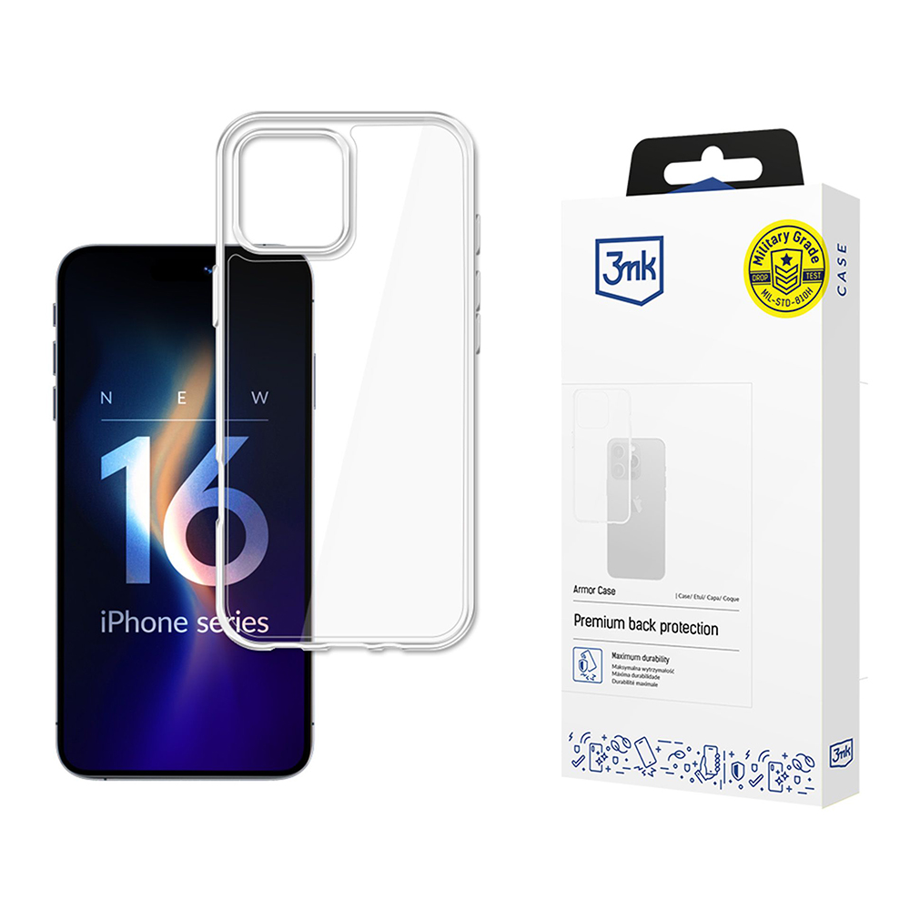 Калъф за iPhone 16 Pro - 3mk Armor Case - Прозрачен