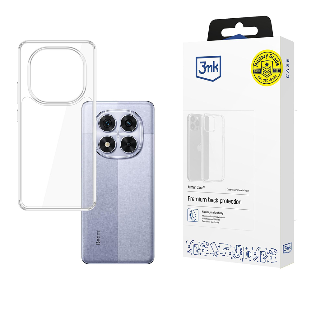 Калъф за Xiaomi Redmi Note 14 Pro 4G / Note 14 Pro 5G / Note 14 Pro+ - 3mk Armor Case - Прозрачен