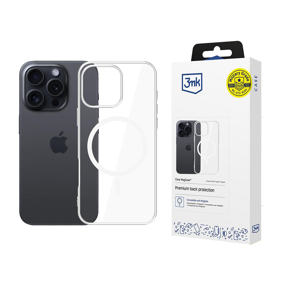 Калъф за iPhone 16 Pro - 3mk Прозрачен Case MagCase - Прозрачен