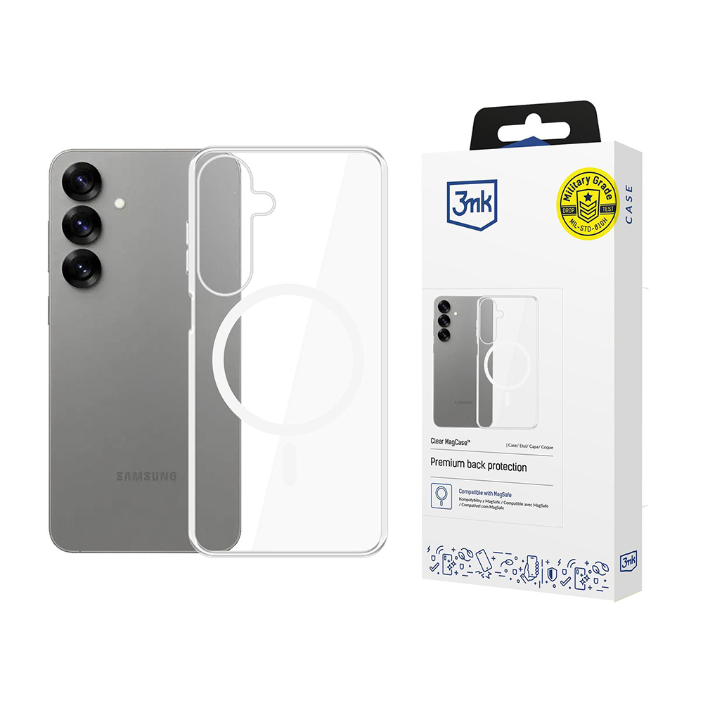 Калъф за Samsung Galaxy S25 - 3mk Прозрачен Case MagCase MagCase - Прозрачен