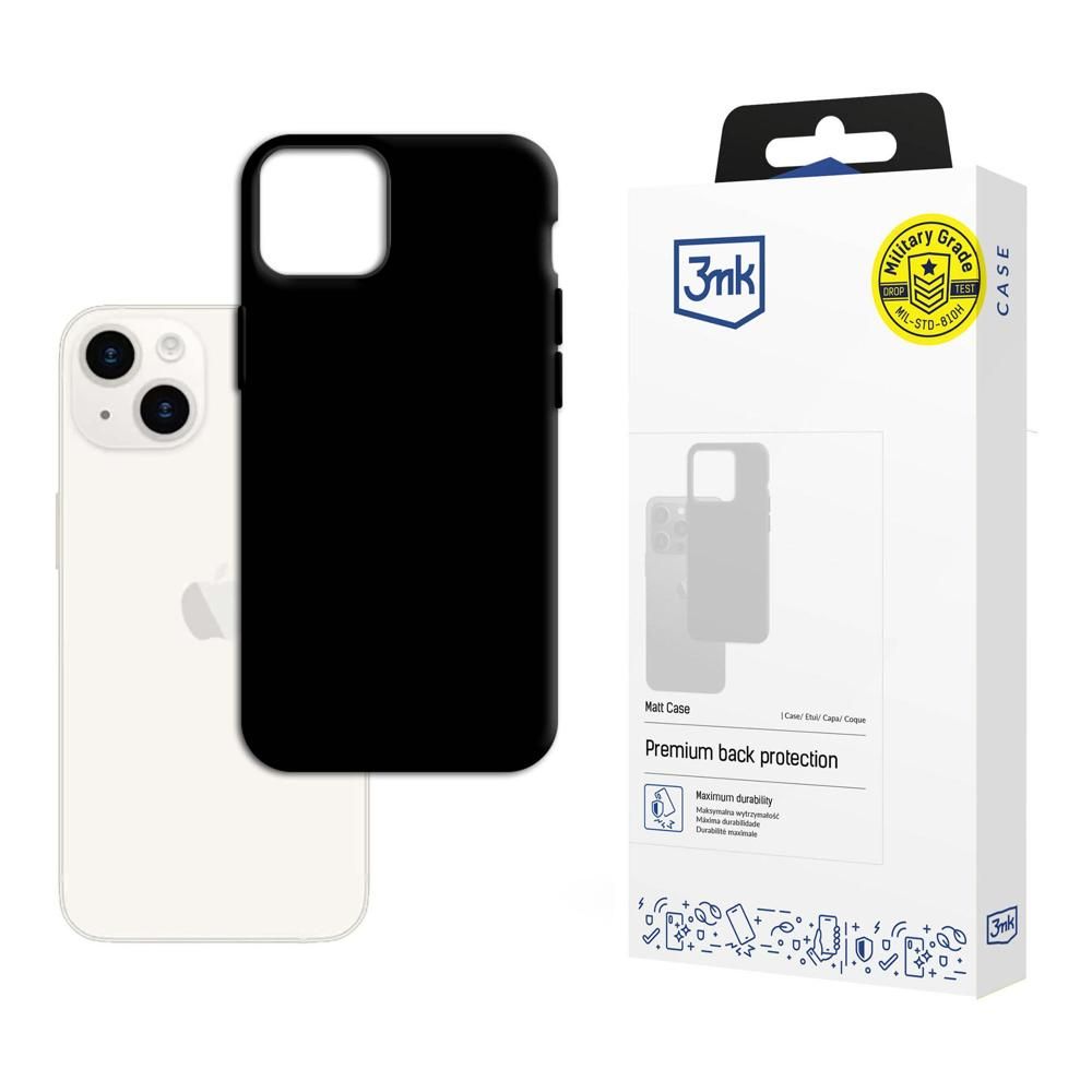 Калъф за iPhone 15 - 3mk Matt Case - Черен