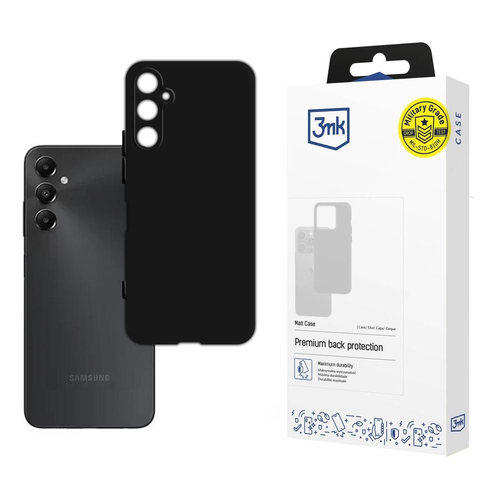 Калъф за Samsung Galaxy A05s - 3mk Matt Case - Черен