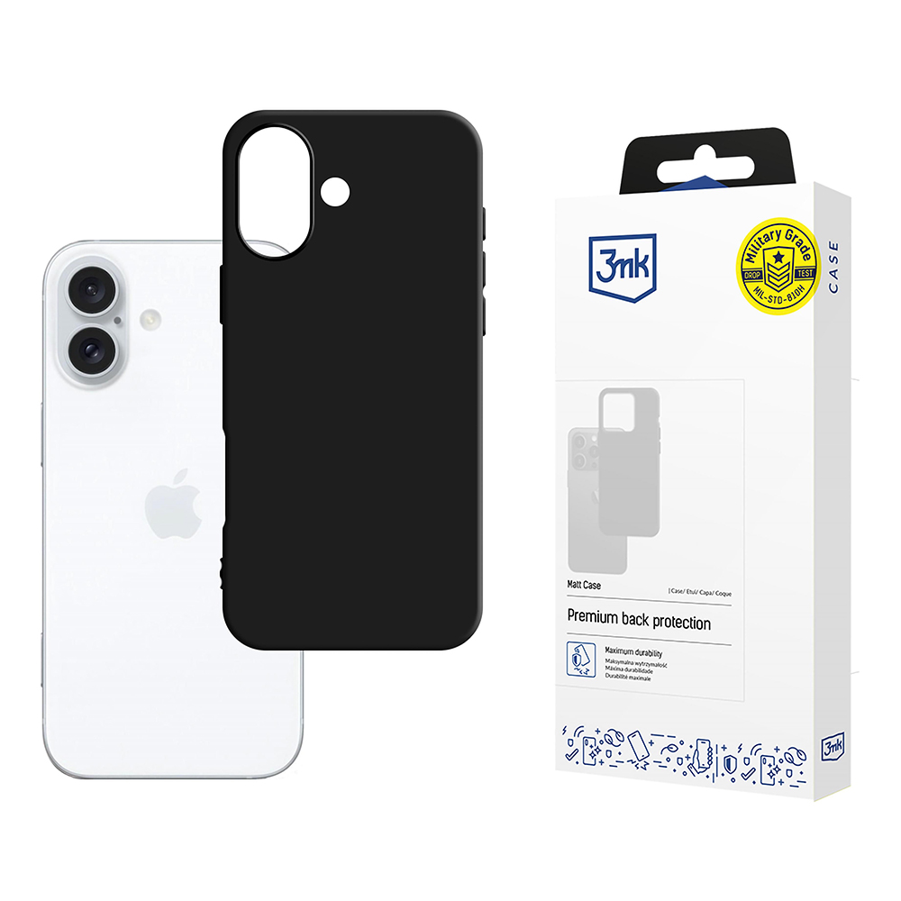 Калъф за iPhone 16 - 3mk Matt Case - Черен