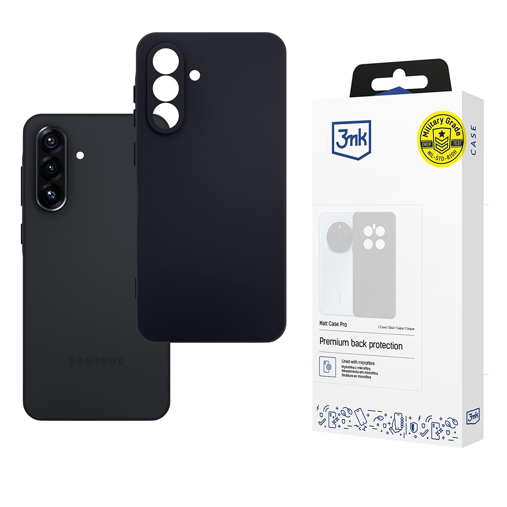 Калъф за Samsung Galaxy A56 5G - 3mk Matt Case - Черен