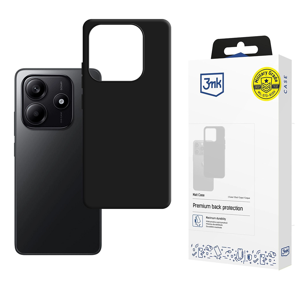 Калъф за Xiaomi Redmi Note 14 4G (Стандартен) - 3mk Matt Case - Черен