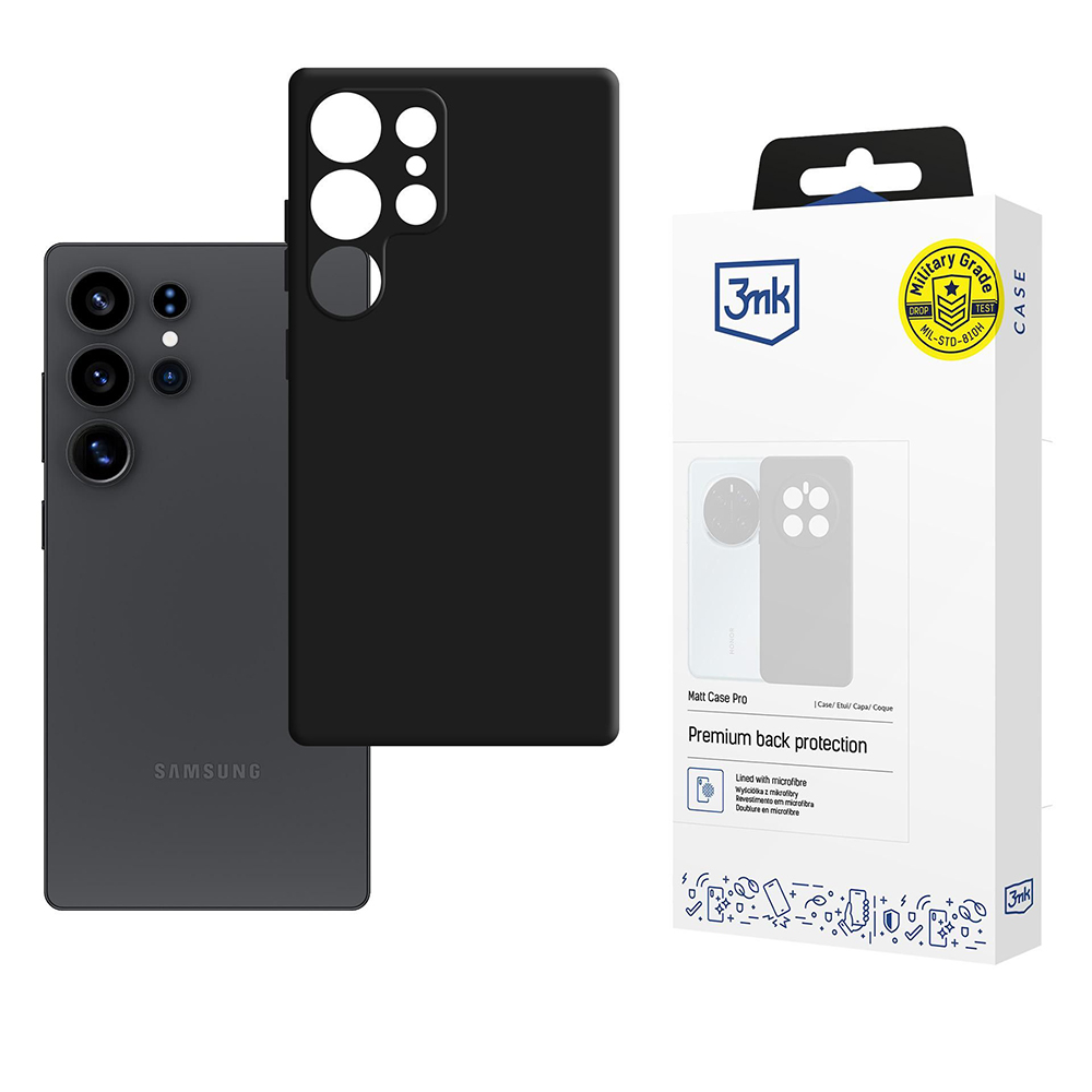 Калъф за Samsung Galaxy S25 Ultra - 3mk Matt Case Pro - Черен
