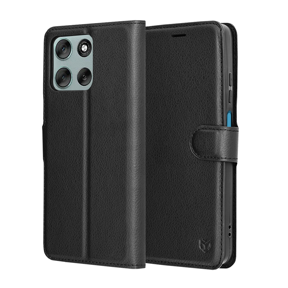 Калъф за Motorola Moto G56 - Techsuit Leather Folio - Черен