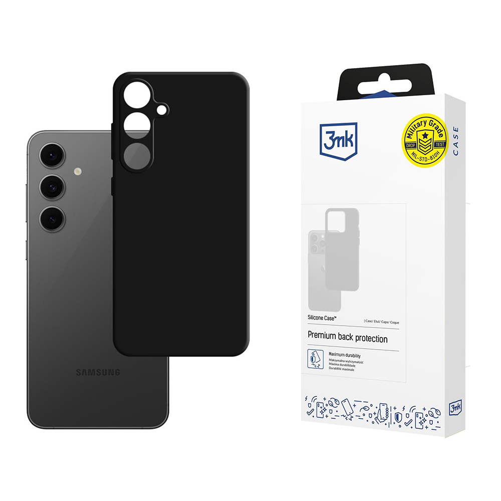 Калъф за Samsung Galaxy S24 FE - 3mk Silicone Case - Черен