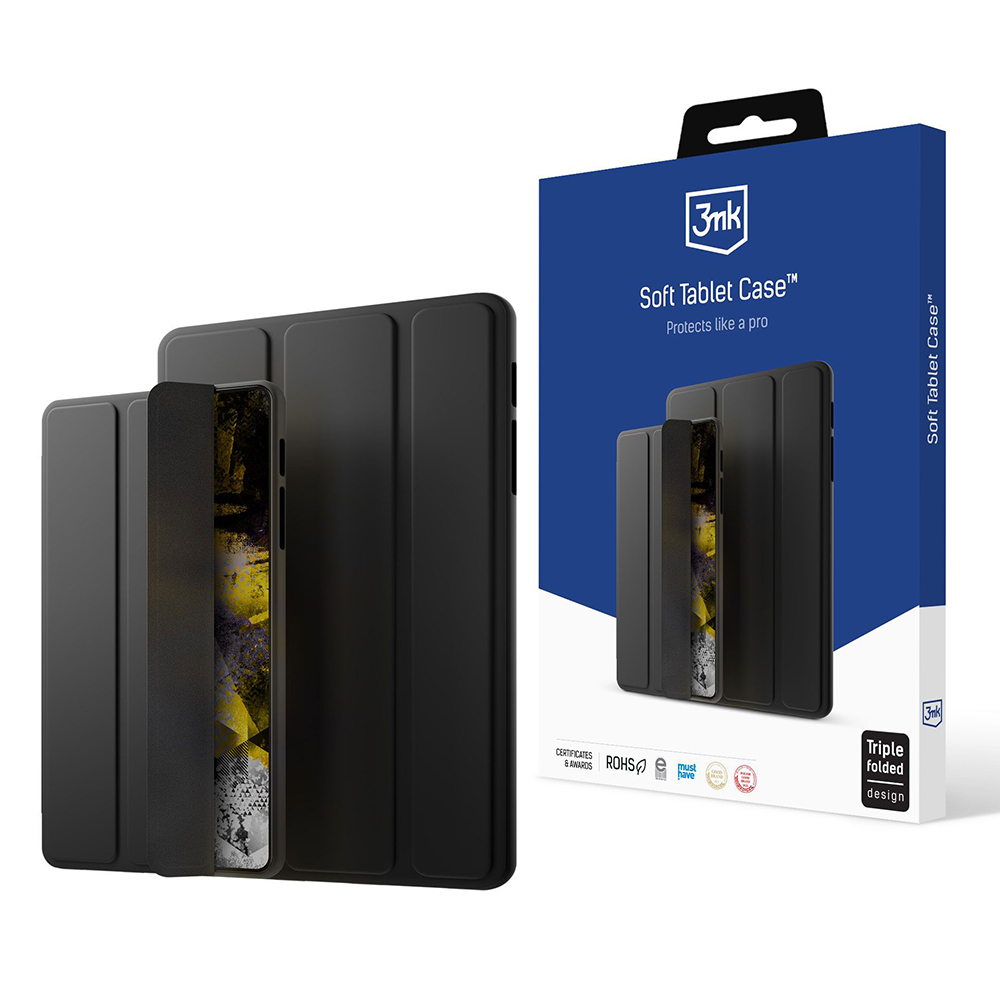 Калъф за iPad 10 (2022) 10.9 / 11 (2025) - 3mk Soft Case - Черен