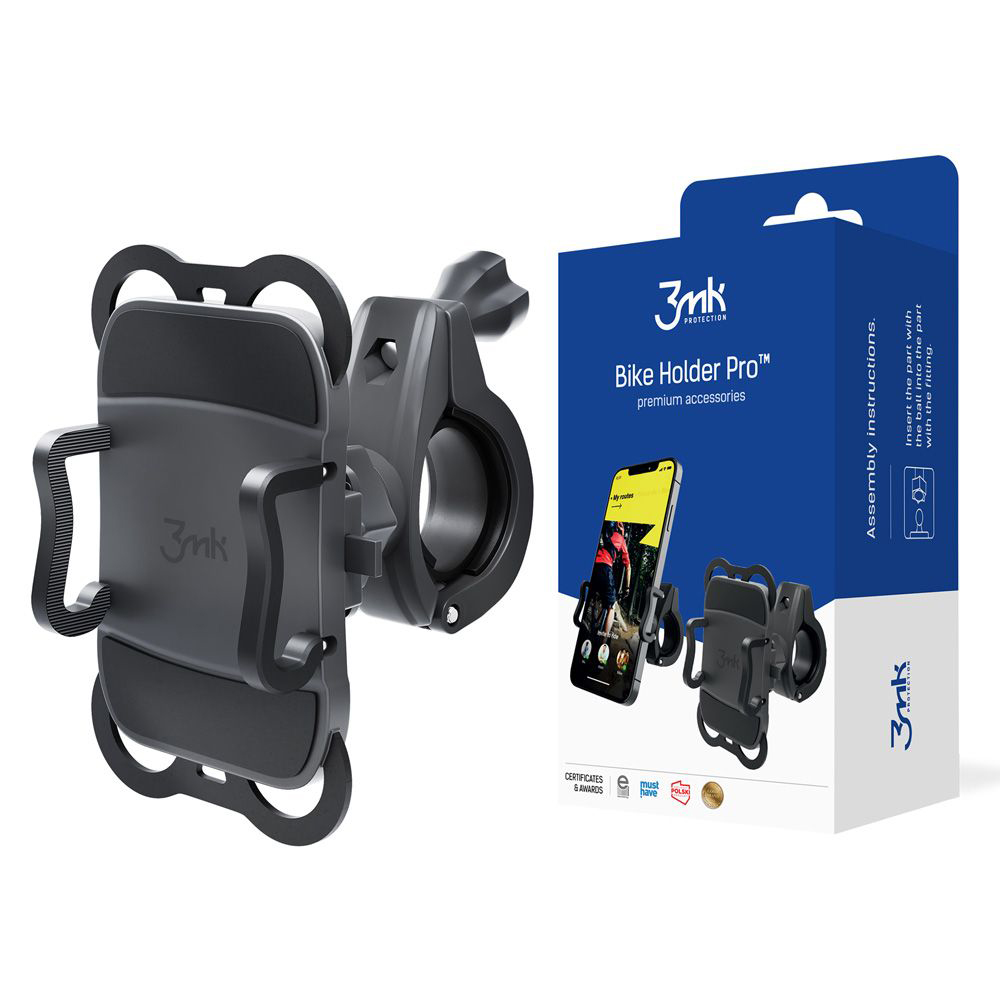 Стойка за велосипед, Универсална, Регулируема, Стабилна - 3mk Holder Pro - Черна