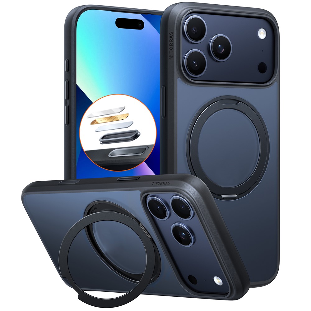 Калъф за iPhone 17 Pro Max - Torras Ostand Pro MagSafe Series - Черен