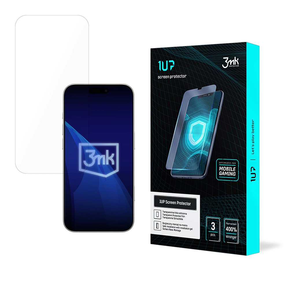 Капак за iPhone 17 (комплект от 3) - 3mk 1UP Screen Protector - Прозрачен
