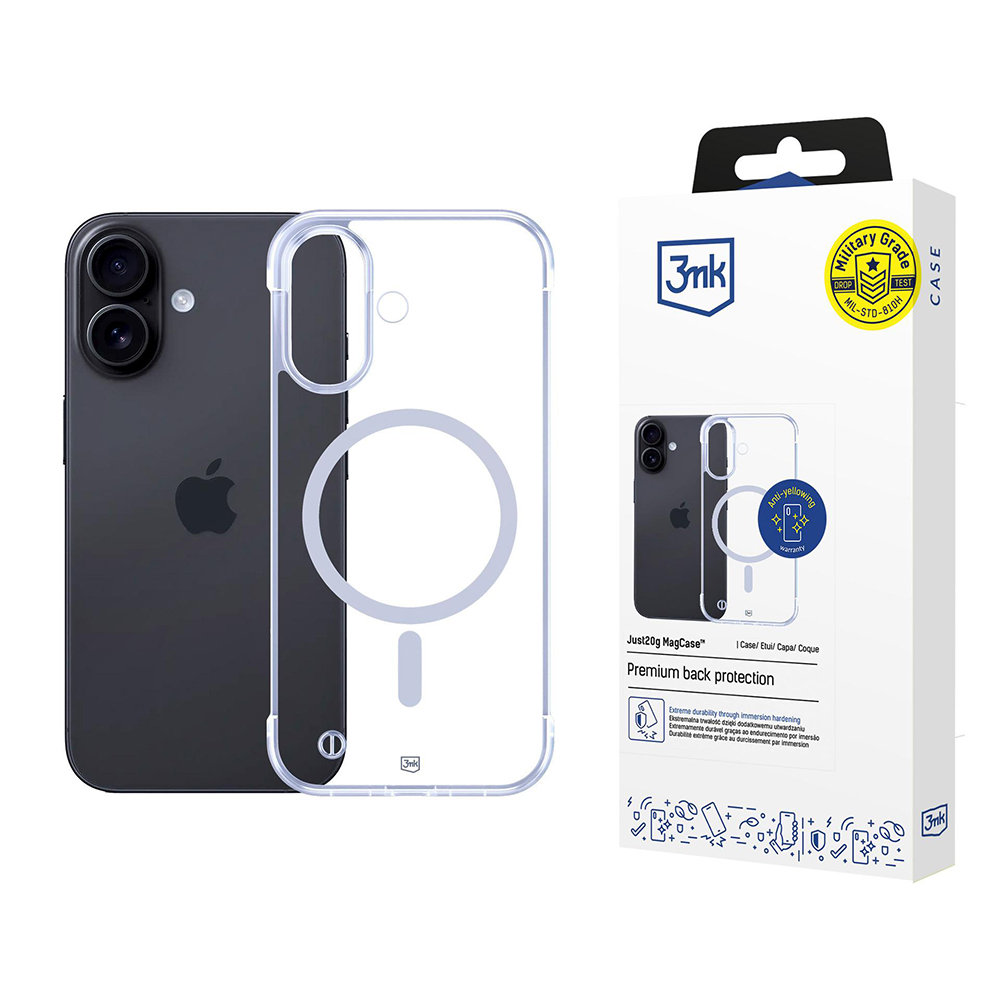 Калъф за iPhone 17 - 3mk Just20g Just20g MagCase - Прозрачен