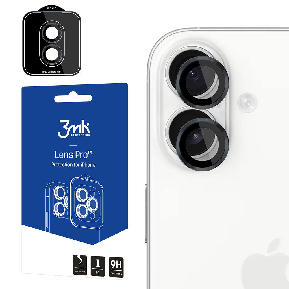 Калъф за iPhone 17 - 3mk Lens Protection Pro - Черен