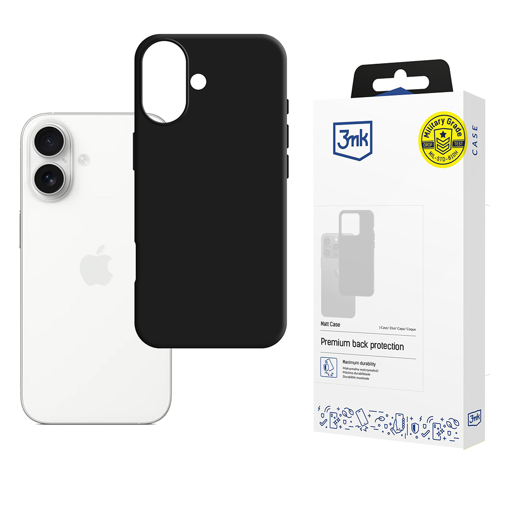 Калъф за iPhone 17 - 3mk Matt Case - Черен