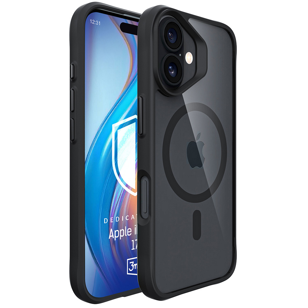 Калъф за iPhone 17 - 3mk Satin Armor MagCase - Черен