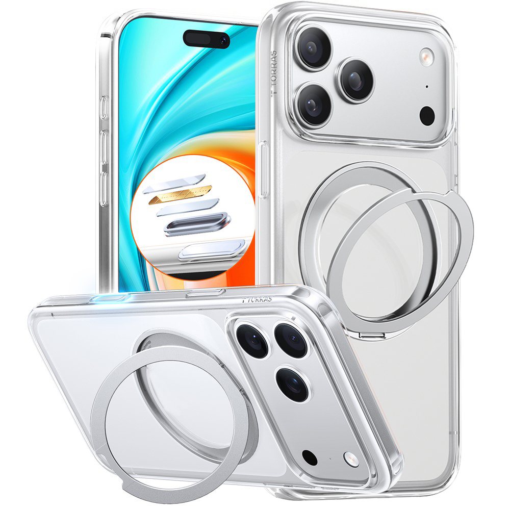 Калъф за iPhone 17 Pro Max - Torras Ostand Pro MagSafe Series - Прозрачен