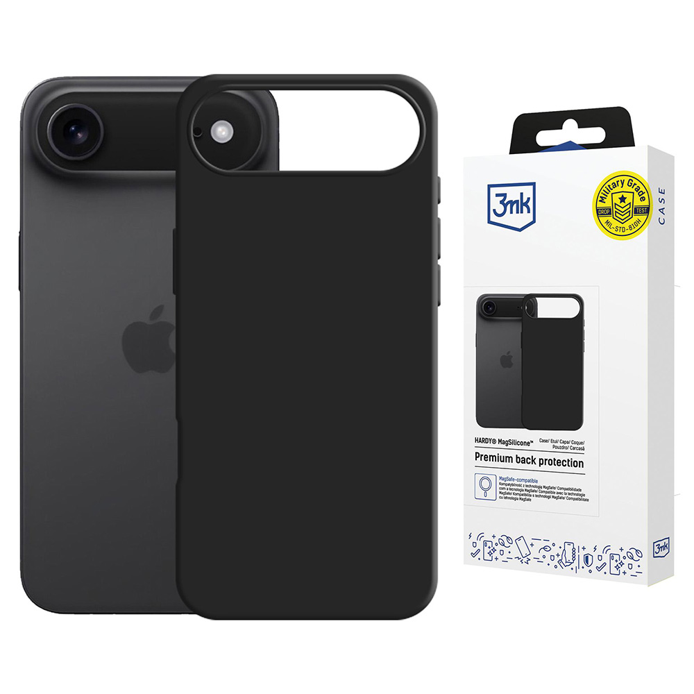 Калъф за iPhone 17 Air - 3mk Hardy MagSilicone - Графит