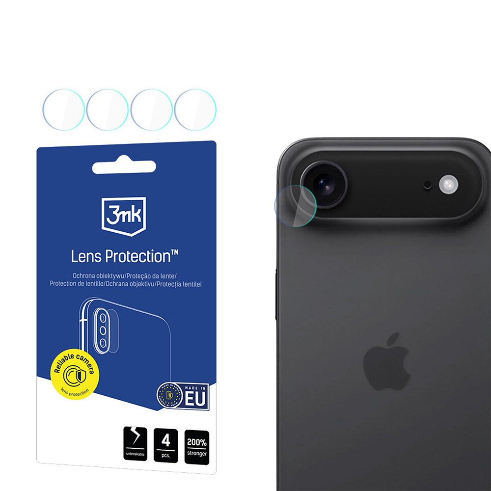 Капак за iPhone 17 Air (комплект от 4 броя) - 3mk Lens Protection - Прозрачен