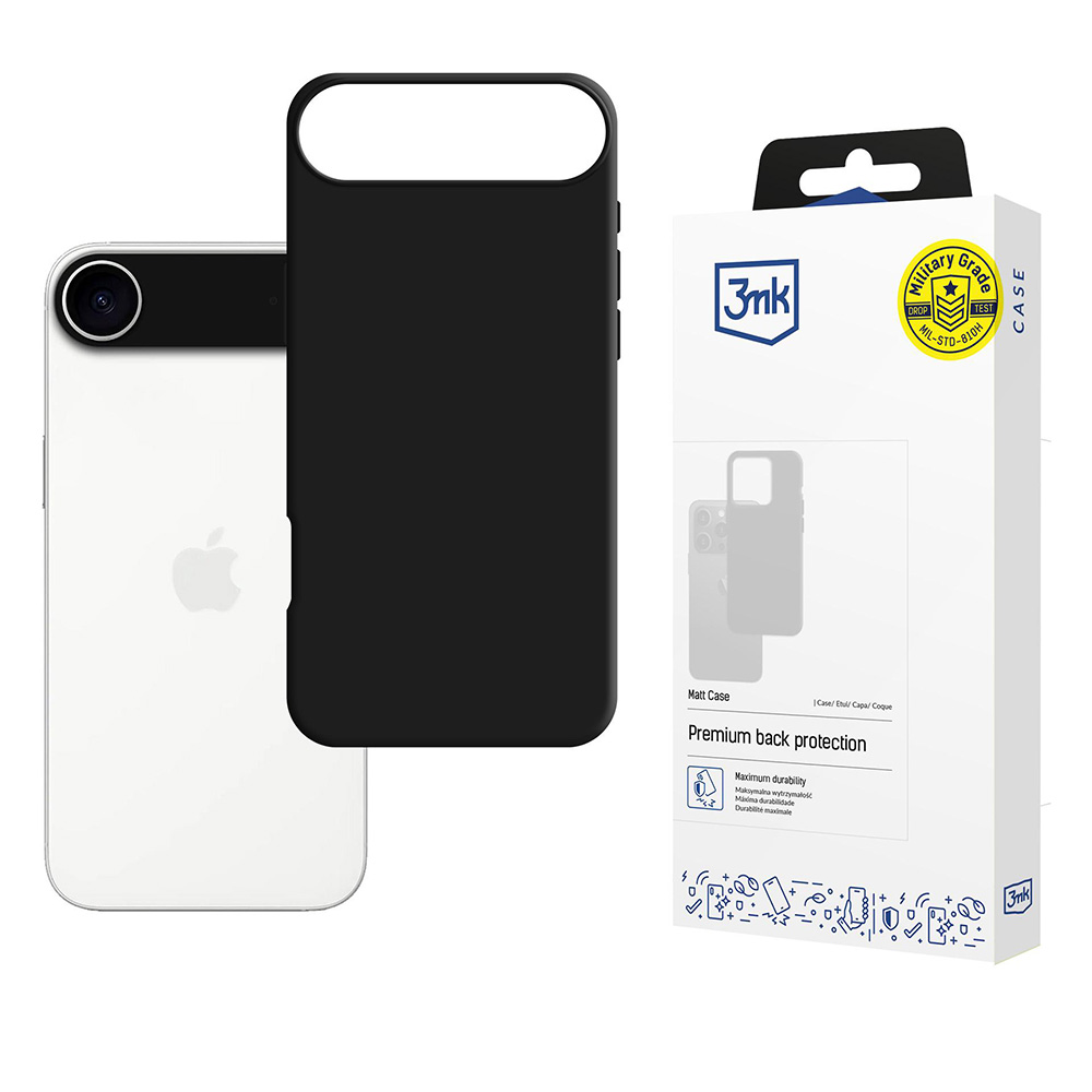Калъф за iPhone 17 Air - 3mk Matt Case - Черен