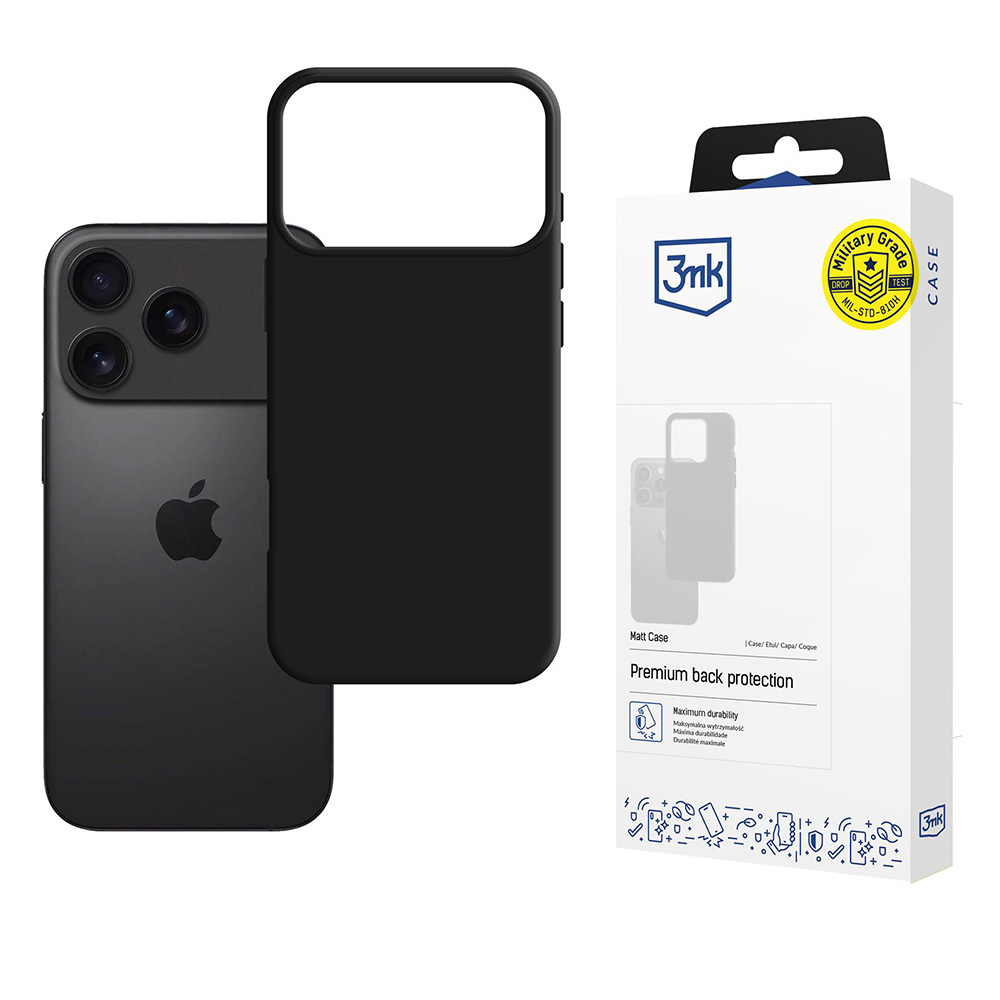 Калъф за iPhone 17 Pro - 3mk Matt Case - Черен