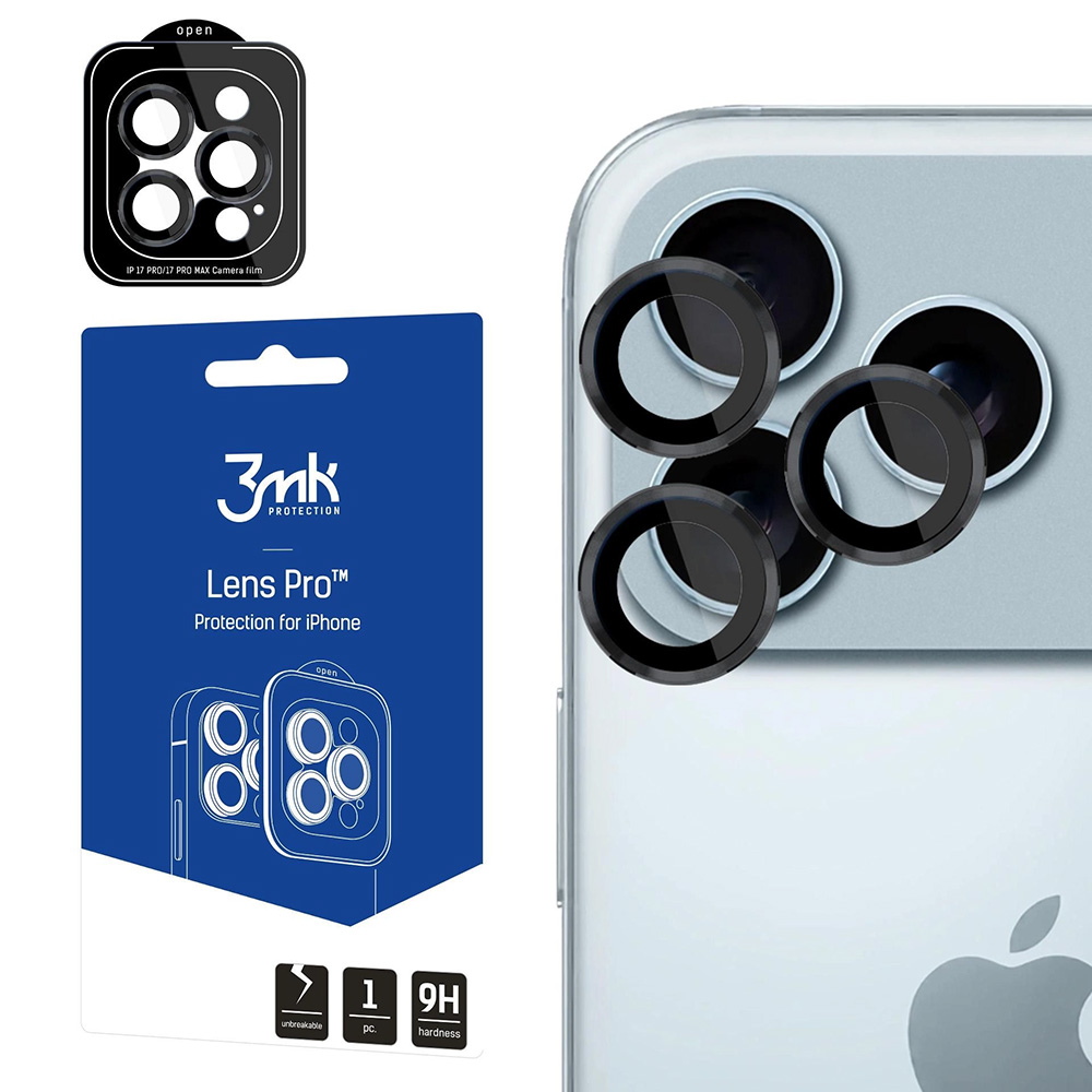 Калъф за iPhone 17 Pro / iPhone 17 Pro Max - 3mk Lens Protection Pro - Черен
