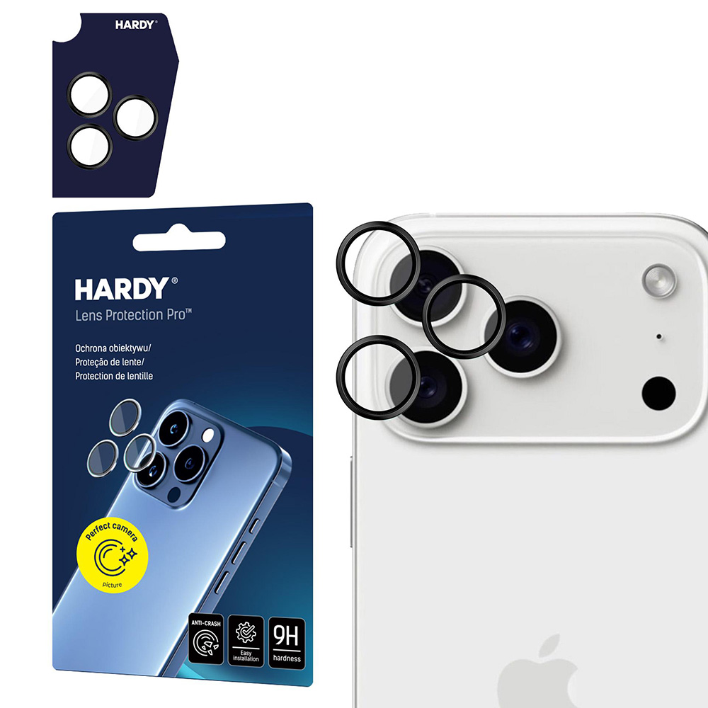 Калъф за iPhone 17 Pro / iPhone 17 Pro Max - 3mk Hardy Lens Protection Pro - Черен
