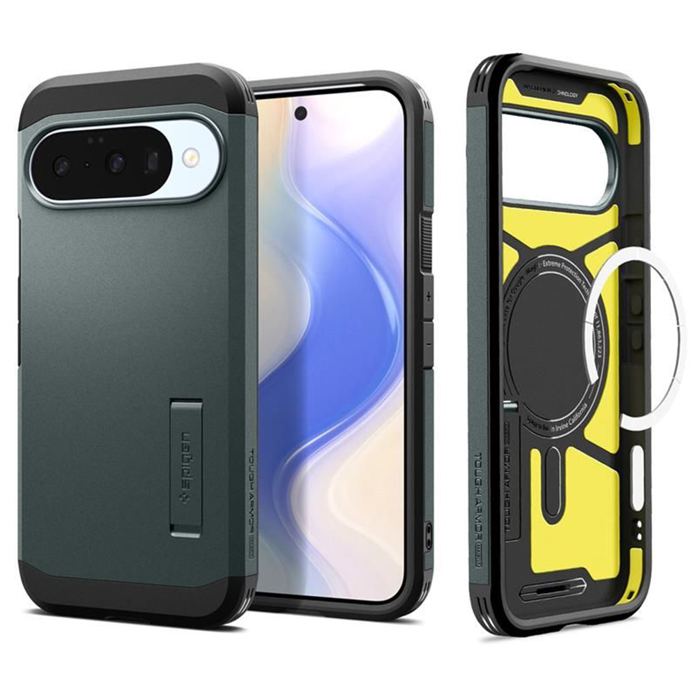 Калъф за Google Pixel 10/10 Pro - Spigen Tough Armor MagSafe (ACS09707) - Abyss Зелен