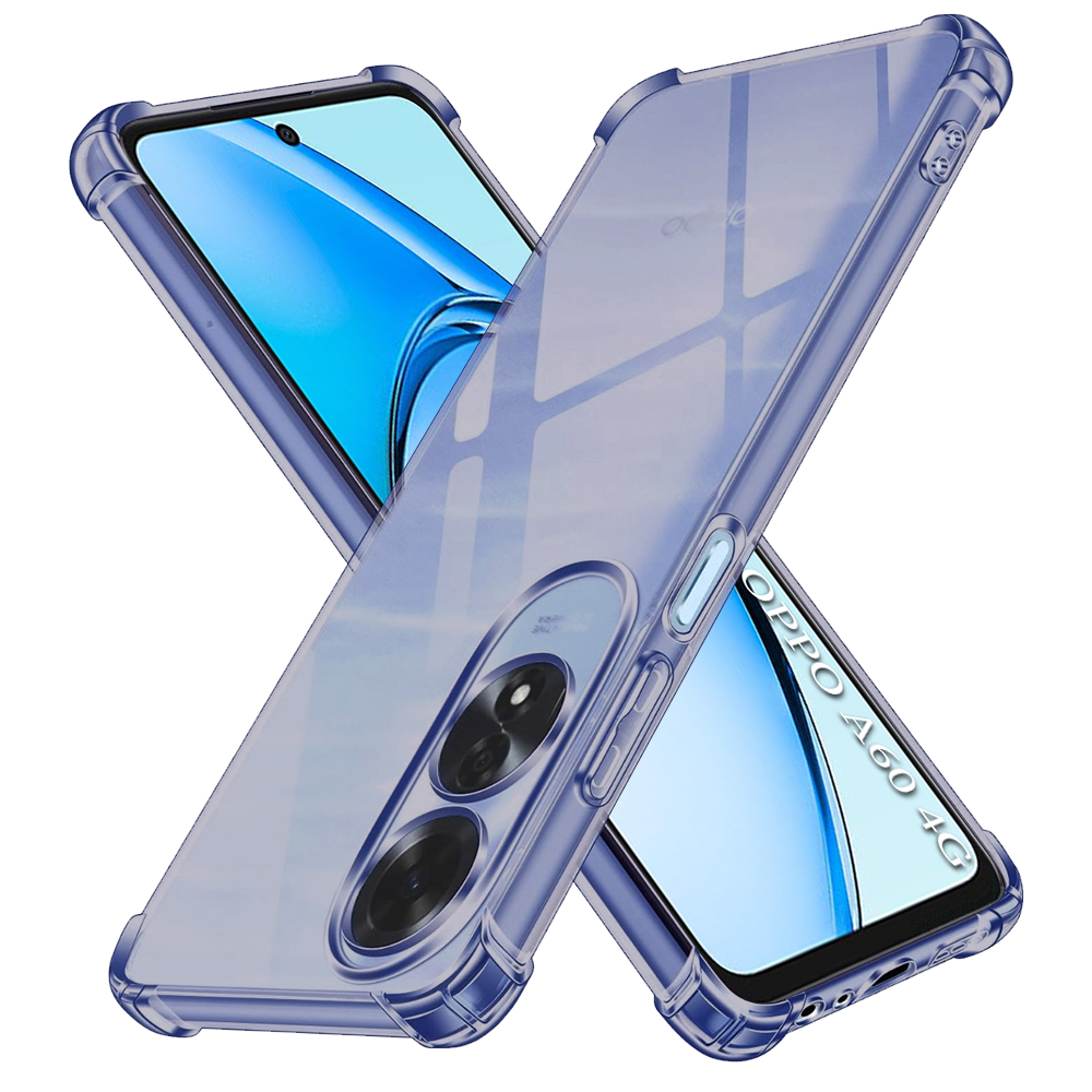 Калъф за Oppo A60 4G - Techsuit Shockproof Прозрачен Silicone - Smoke Черен