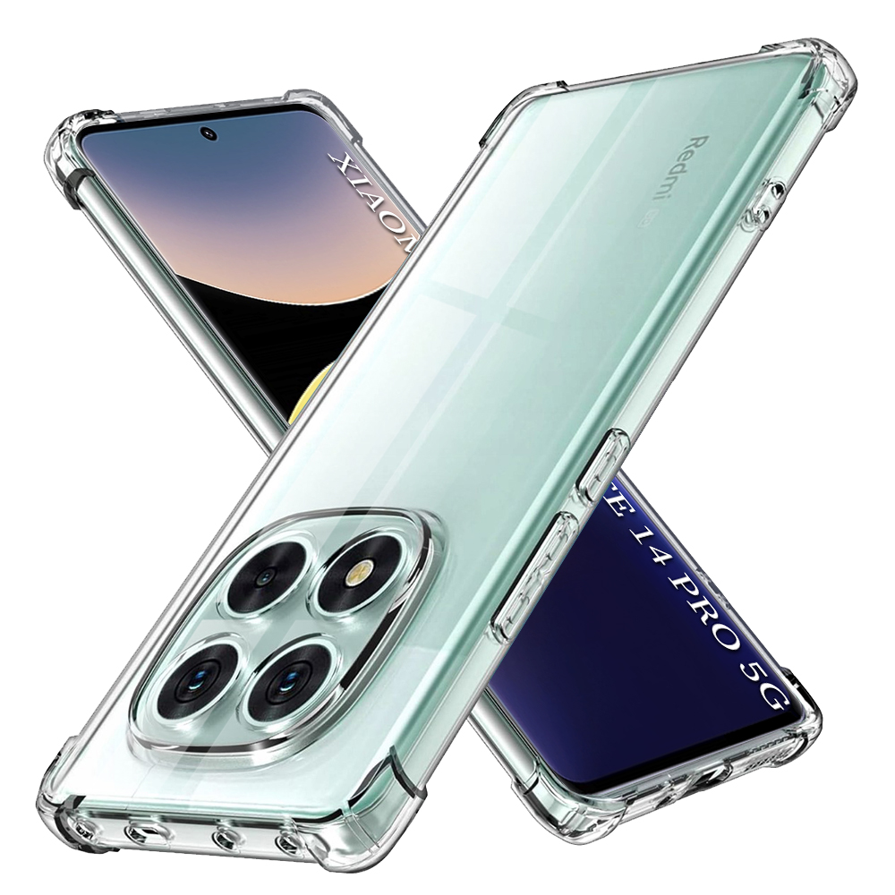 Калъф за Xiaomi Redmi Note 14 Pro 5G / Poco X7 - Techsuit Удароустойчив Прозрачен Удароустойчив Прозрачен силикон - Прозрачен