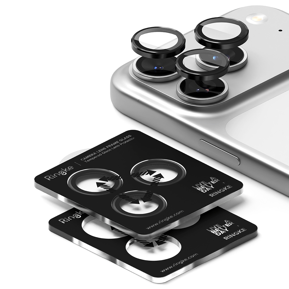 Калъф за камера за iPhone 17 Pro / iPhone 17 Pro Max - Ringke Camera Lens Frame Glass - Черен
