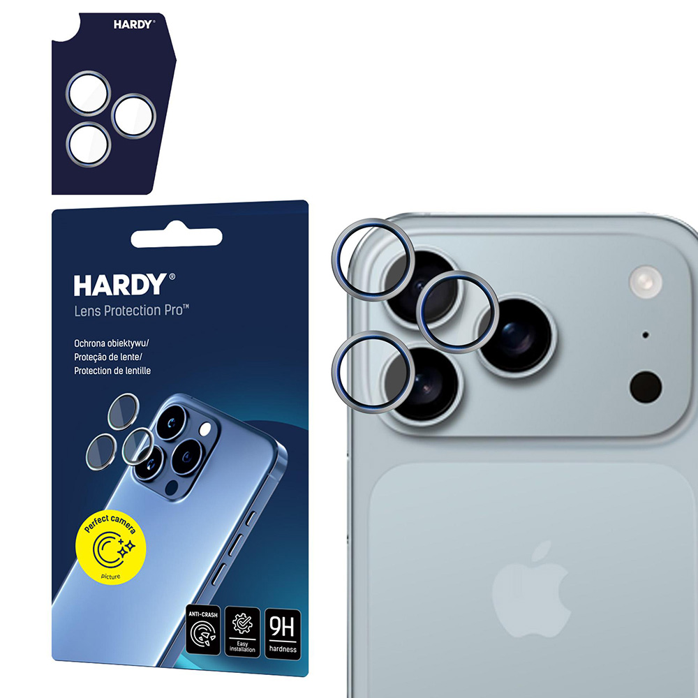 Калъф за iPhone 17 Pro / iPhone 17 Pro Max - 3mk Hardy Lens Protection Pro - Титаниев Сив