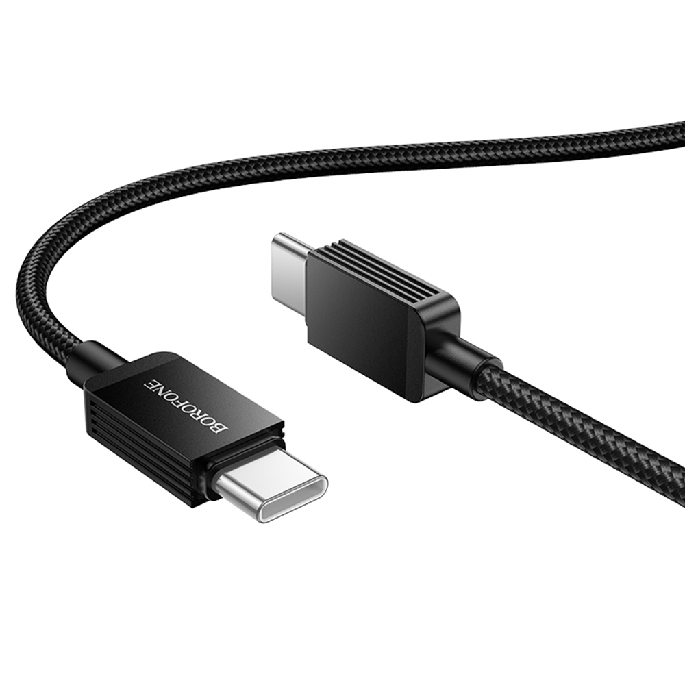 Захранващ кабел, USB-C, 60W, 1m - Borofone Placer (BX120) - Черен